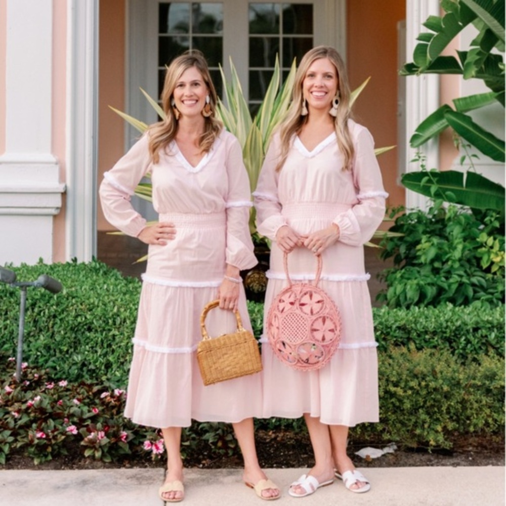 SAIL TO SABLE X PALM BEACH LATELY BLUSH FRINGE DRESS XL